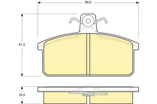 Комплект тормозных колодок, дисковый тормоз