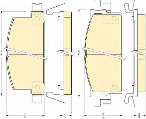 Комплект тормозных колодок, дисковый тормоз