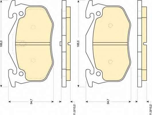 Комплект тормозных колодок, дисковый тормоз