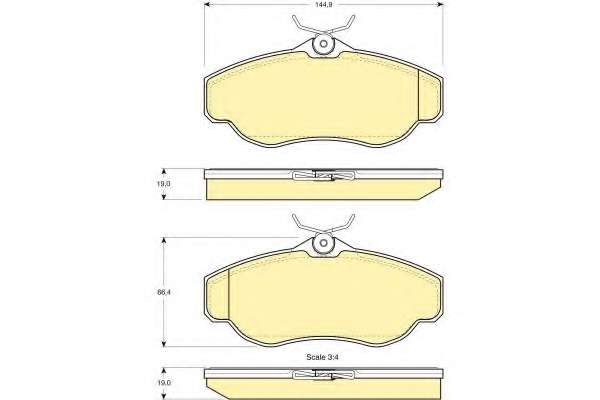 Комплект тормозных колодок, дисковый тормоз