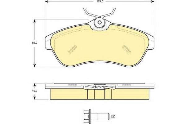 Комплект тормозных колодок, дисковый тормоз