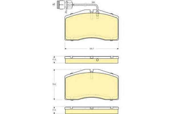 Комплект тормозных колодок, дисковый тормоз