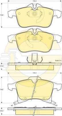 Комплект тормозных колодок, дисковый тормоз