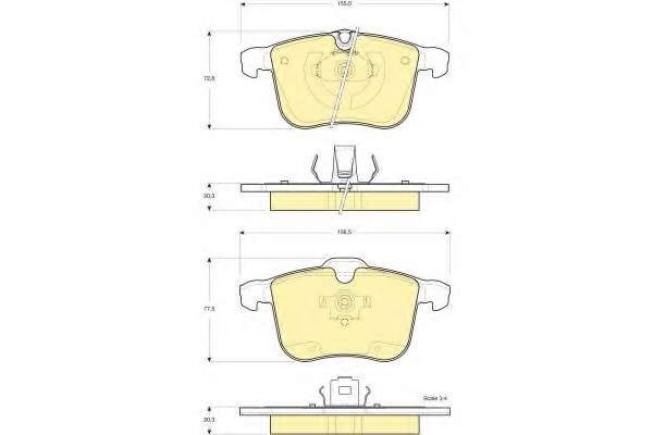 Комплект тормозных колодок, дисковый тормоз