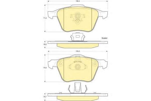 Комплект тормозных колодок, дисковый тормоз