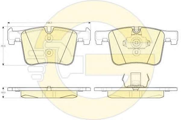 Комплект тормозных колодок, дисковый тормоз