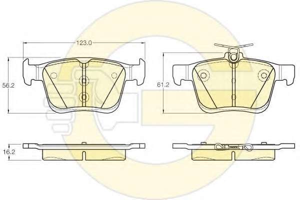 Комплект тормозных колодок, дисковый тормоз