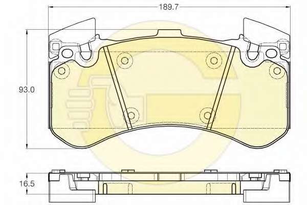 Комплект тормозных колодок, дисковый тормоз
