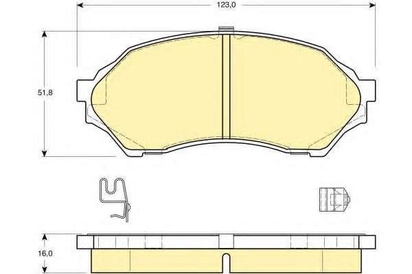 Комплект тормозных колодок, дисковый тормоз