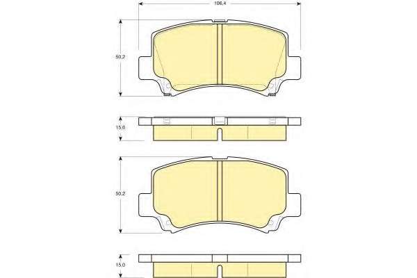 Комплект тормозных колодок, дисковый тормоз