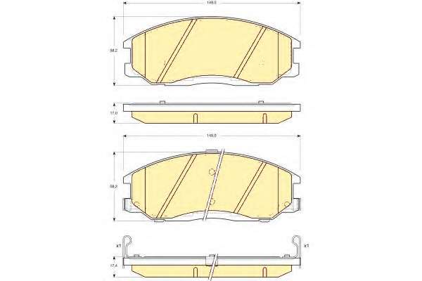 Комплект тормозных колодок, дисковый тормоз
