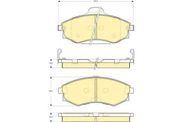 Комплект тормозных колодок, дисковый тормоз