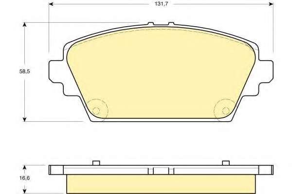 Комплект тормозных колодок, дисковый тормоз