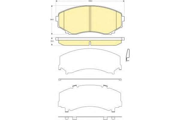 Комплект тормозных колодок, дисковый тормоз