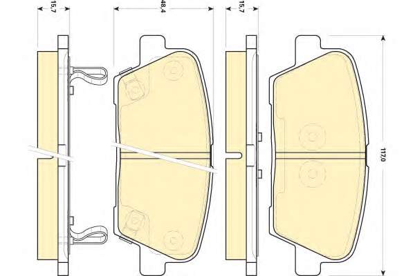 Комплект тормозных колодок, дисковый тормоз