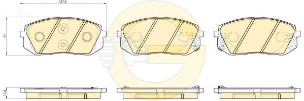 Комплект тормозных колодок, дисковый тормоз
