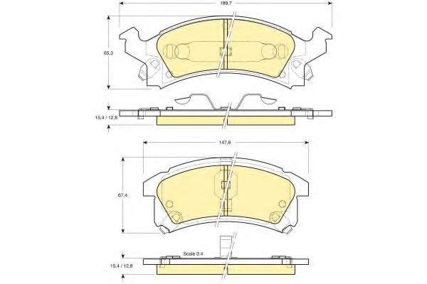Комплект тормозных колодок, дисковый тормоз