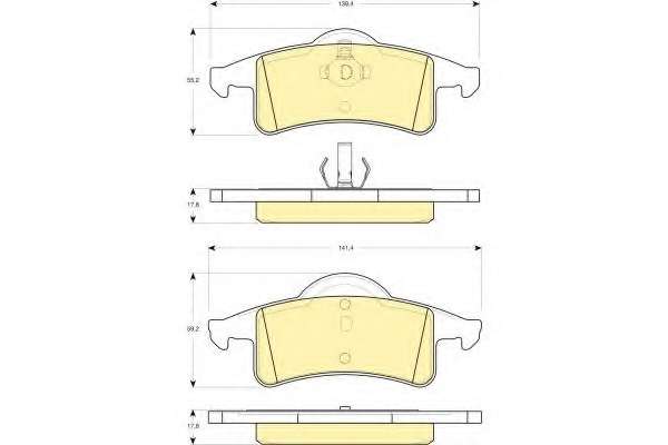 Комплект тормозных колодок, дисковый тормоз