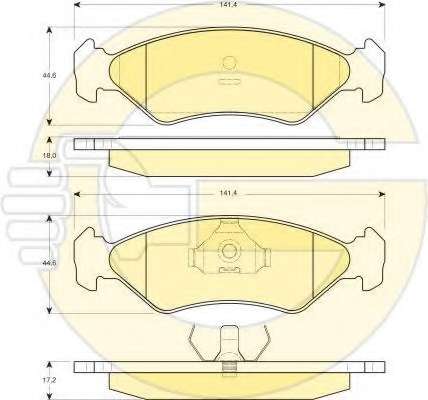 Комплект тормозов, дисковый тормозной механизм