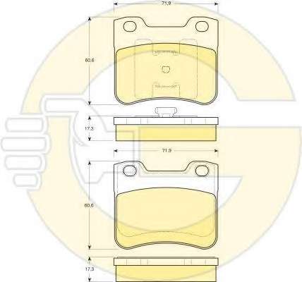 Комплект тормозов, дисковый тормозной механизм