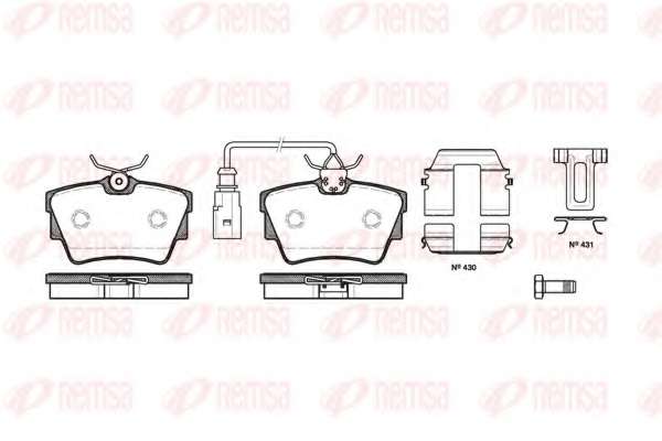 Комплект тормозных колодок, дисковый тормоз