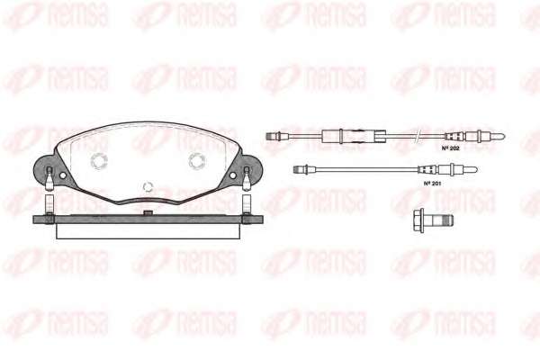 Комплект тормозных колодок, дисковый тормоз