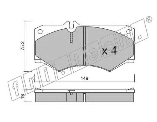 Комплект тормозных колодок, дисковый тормоз