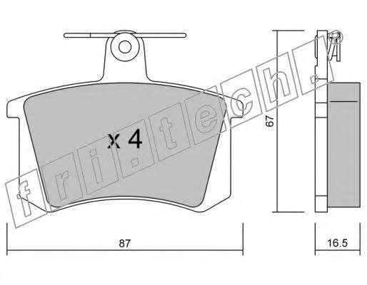 Комплект тормозных колодок, дисковый тормоз