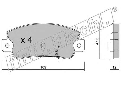 Комплект тормозных колодок, дисковый тормоз