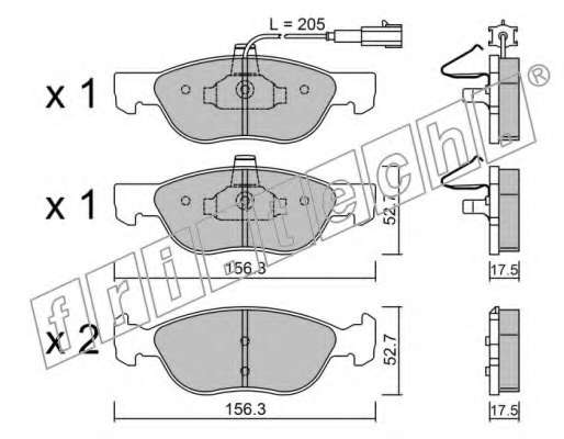 Комплект тормозных колодок, дисковый тормоз