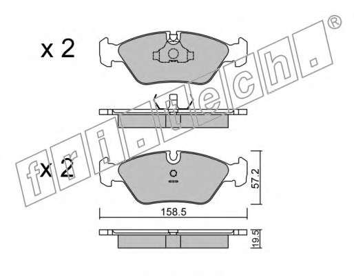 Комплект тормозных колодок, дисковый тормоз