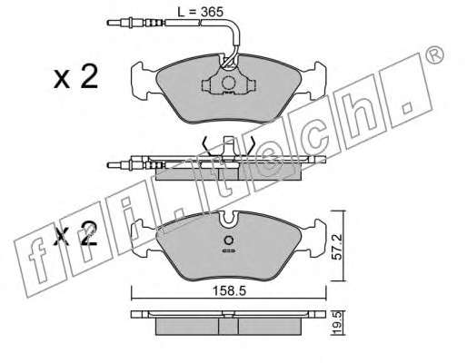 Комплект тормозных колодок, дисковый тормоз