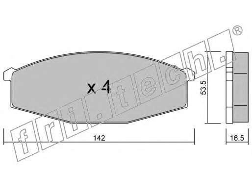Комплект тормозных колодок, дисковый тормоз