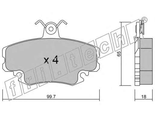 Комплект тормозных колодок, дисковый тормоз