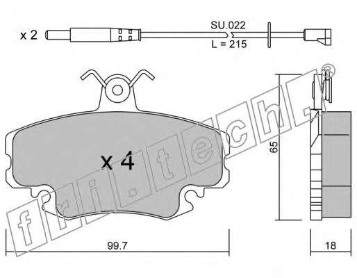 Комплект тормозных колодок, дисковый тормоз