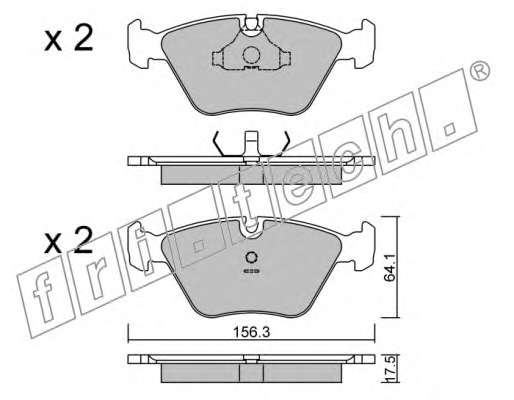 Комплект тормозных колодок, дисковый тормоз