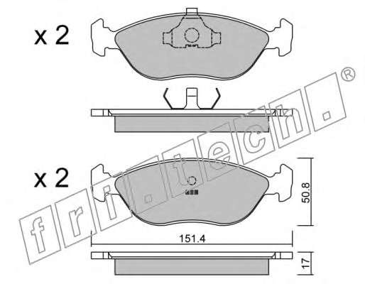 Комплект тормозных колодок, дисковый тормоз