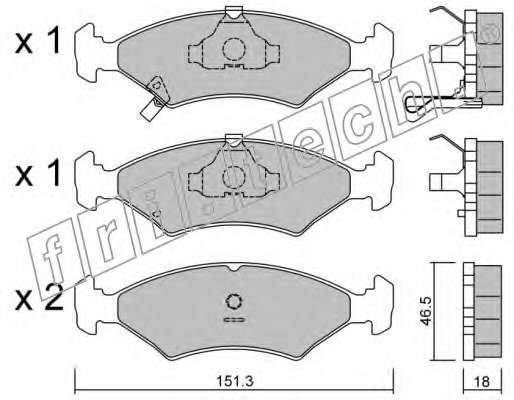Комплект тормозных колодок, дисковый тормоз