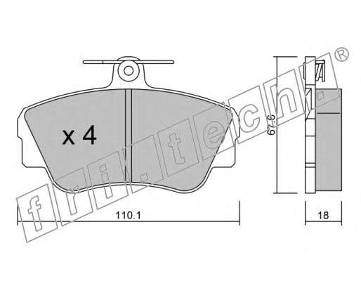 Комплект тормозных колодок, дисковый тормоз
