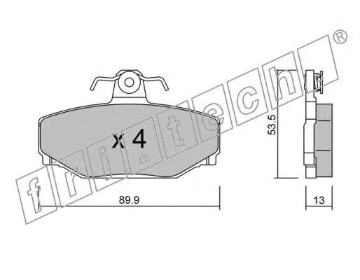 Комплект тормозных колодок, дисковый тормоз