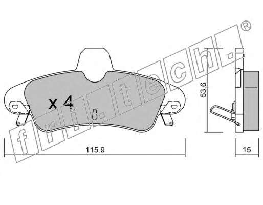 Комплект тормозных колодок, дисковый тормоз