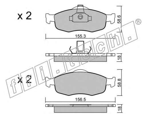 Комплект тормозных колодок, дисковый тормоз