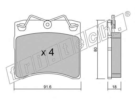 Комплект тормозных колодок, дисковый тормоз