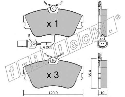 Комплект тормозных колодок, дисковый тормоз