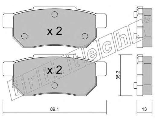 Комплект тормозных колодок, дисковый тормоз