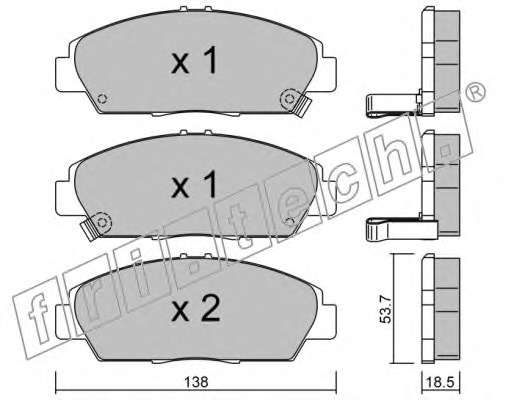 Комплект тормозных колодок, дисковый тормоз