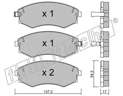 Комплект тормозных колодок, дисковый тормоз