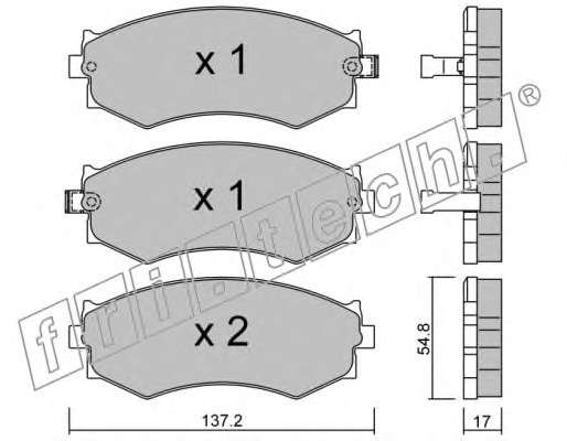 Комплект тормозных колодок, дисковый тормоз