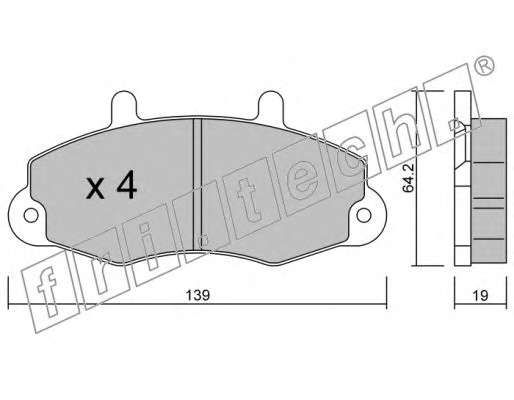 Комплект тормозных колодок, дисковый тормоз
