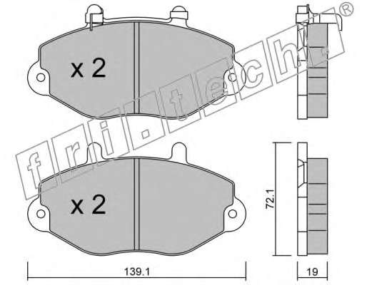 Комплект тормозных колодок, дисковый тормоз